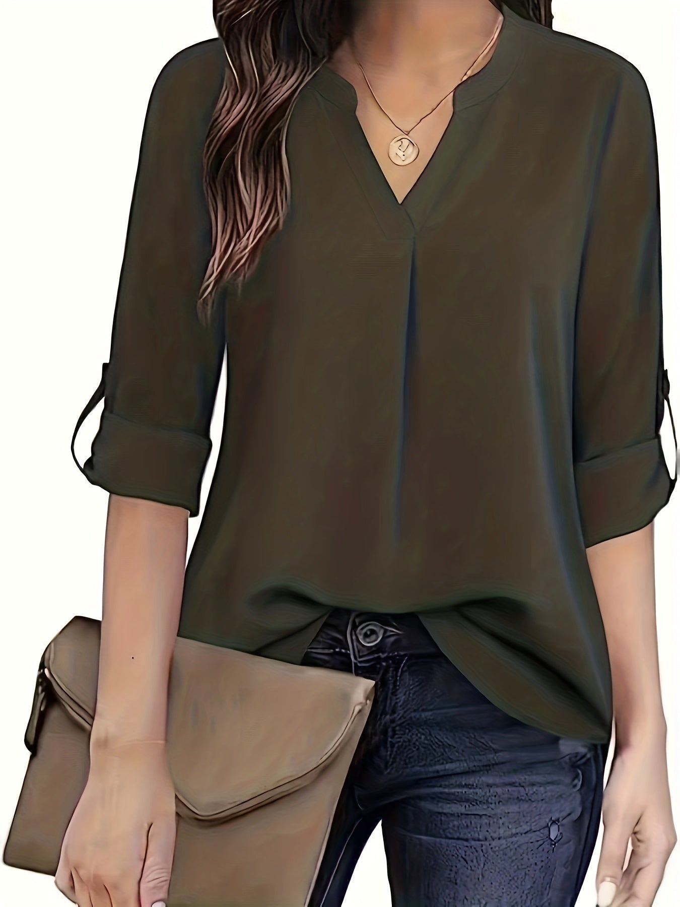 Wijnrood blouse shirt - Clara