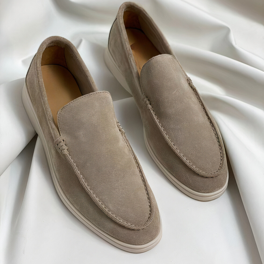 Beige loafers voor heren - Marco