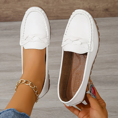 Comfortabele witte loafers - Zachte zool