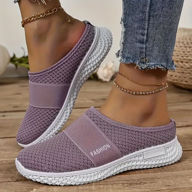 Paarse comfort pantoffels - Violetta