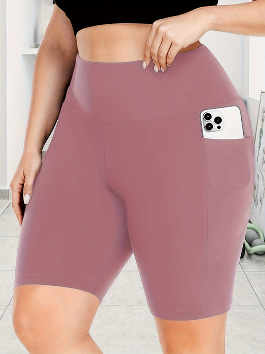 Stretchy zakkenshort - Roze