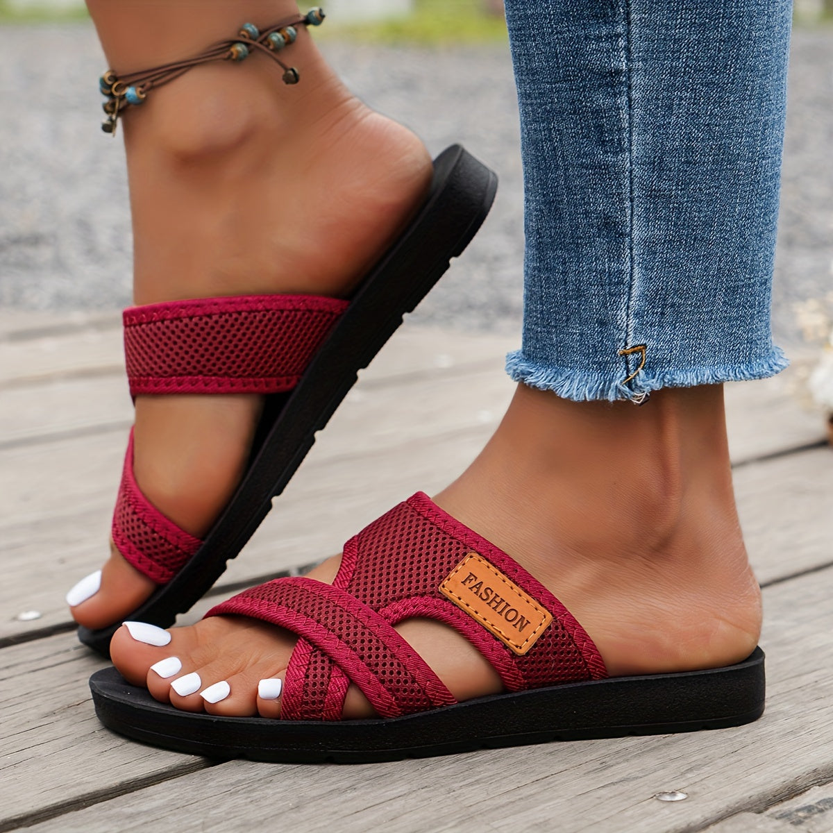 Zwarte comfortabele sandalen - Zomerstijl