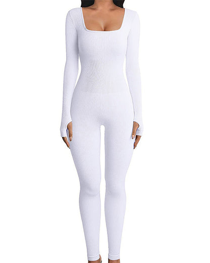 Zwart Rib-Knit Bodysuit - Lange Mouwen en Stretchy Stof