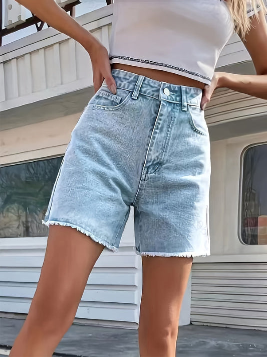 Lichtblauwe denim shorts - Lea