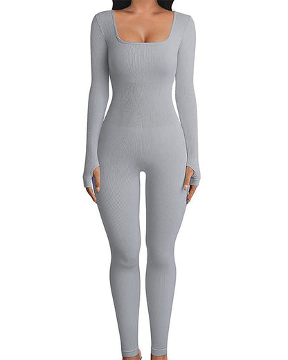 Zwart Rib-Knit Bodysuit - Lange Mouwen en Stretchy Stof