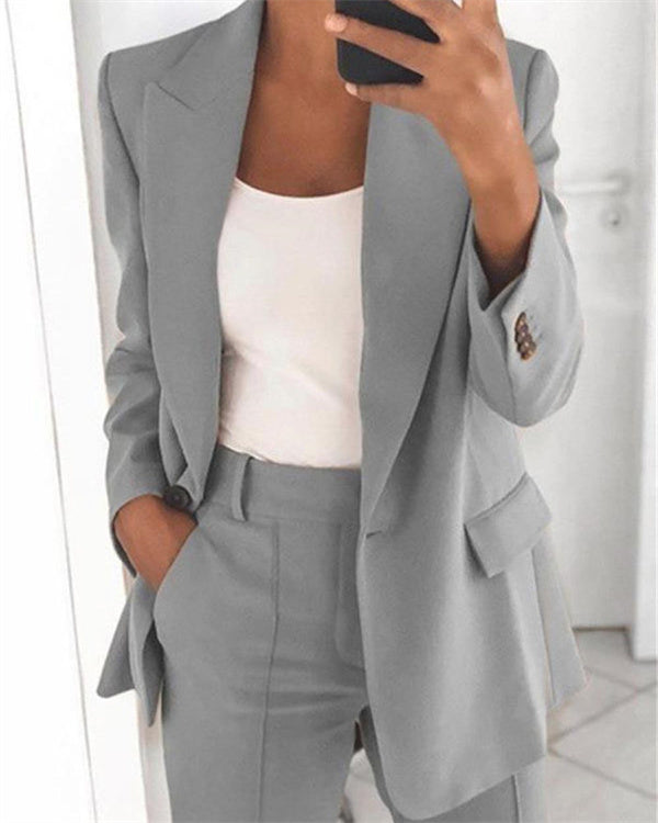 Grijze Office Blazer - Anouk