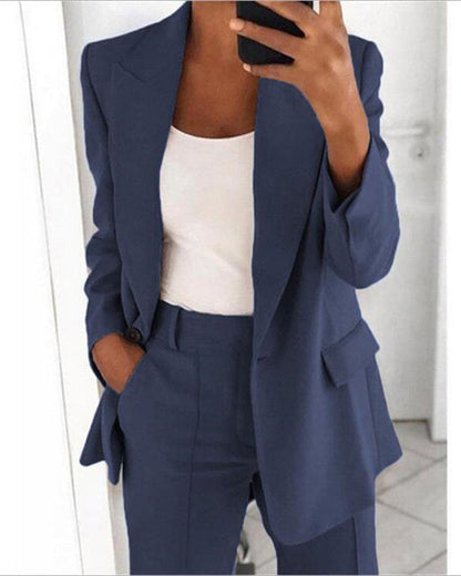 Grijze Office Blazer - Anouk