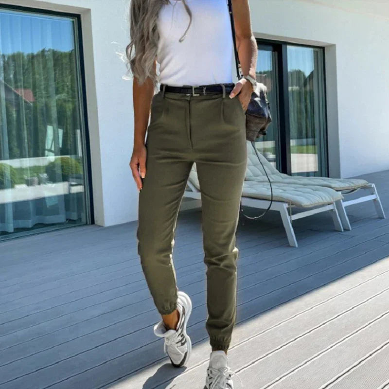 Fiona - Khaki chino broek