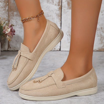 Elegante beige loafers - Anna