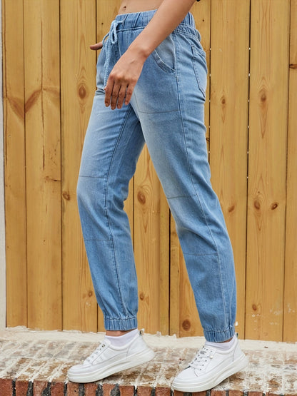 Comfortabele joggerjeans blauw - Emma