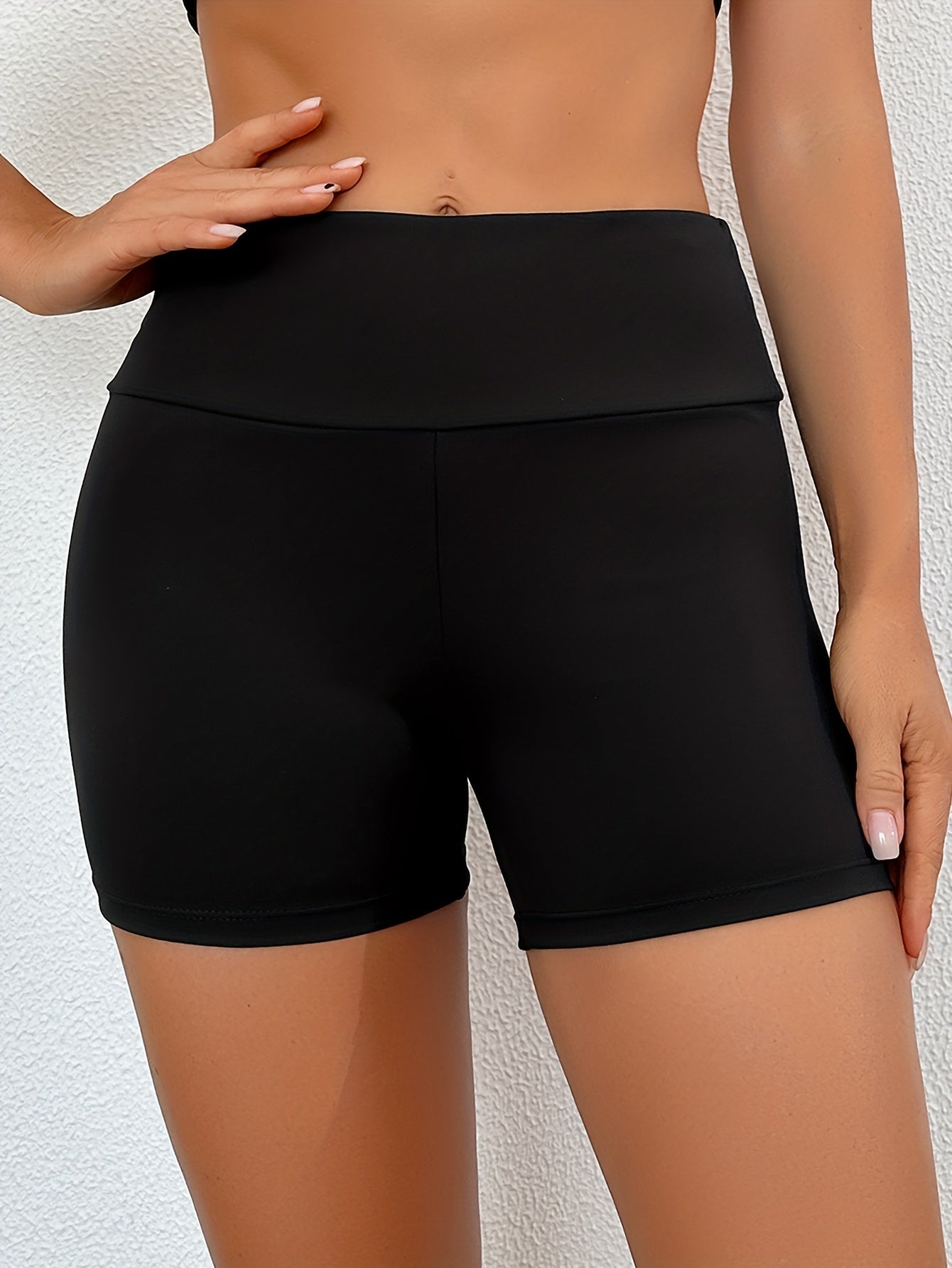 Zwarte zwemshort met hoge taille - Lisa