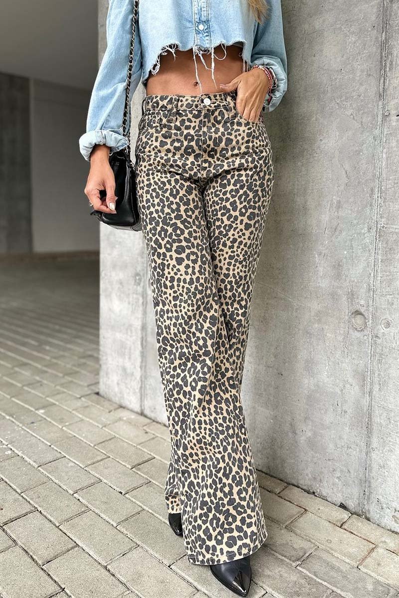 Luipaardprint Casual Broek - Zara