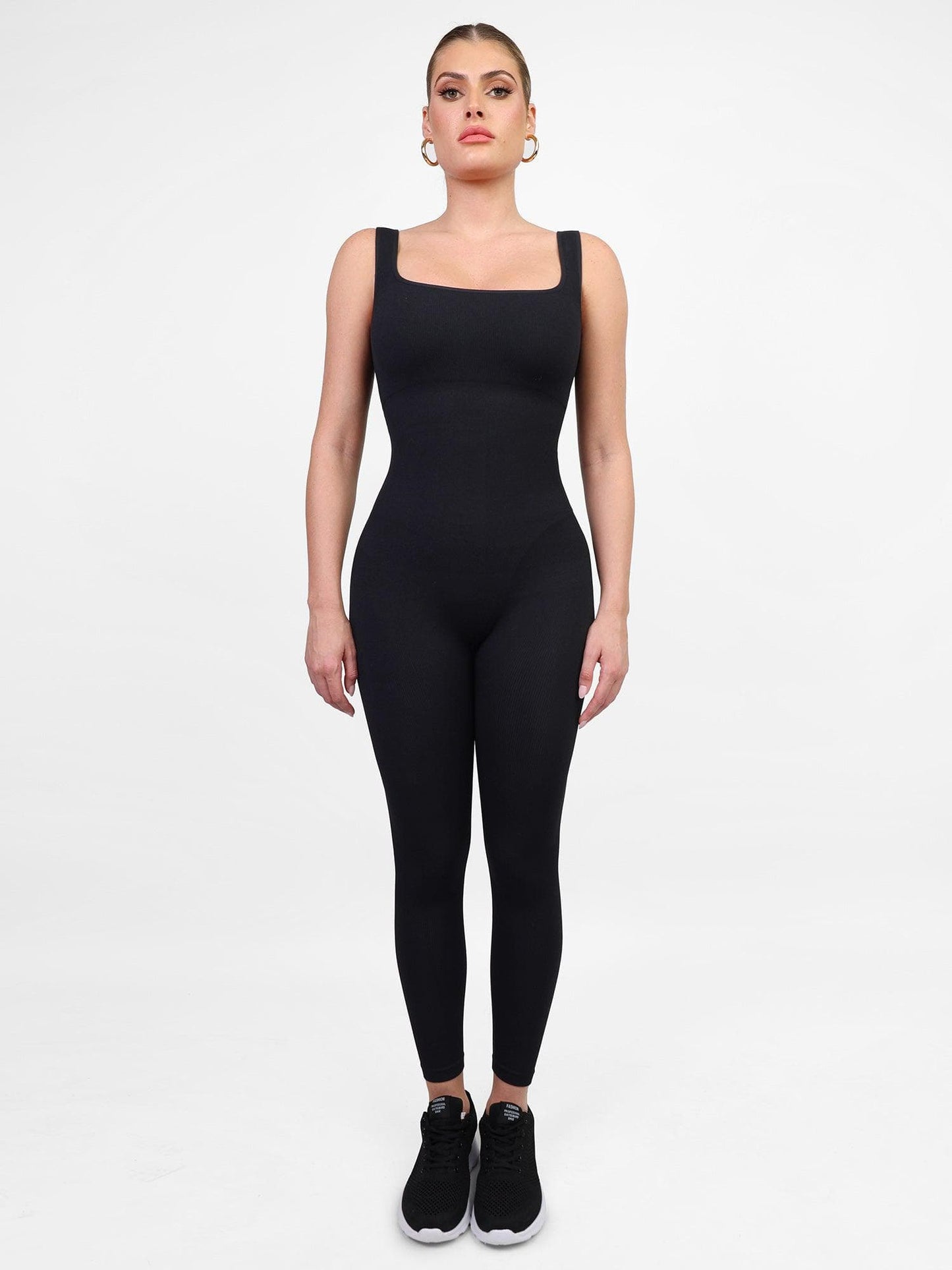 Naadloze One-Piece Sport Jumpsuit of Romper met vierkante hals