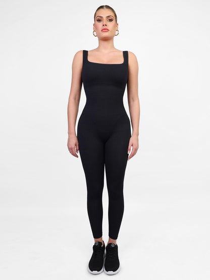 Naadloze One-Piece Sport Jumpsuit of Romper met vierkante hals