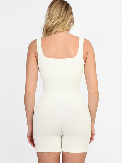 Naadloze One-Piece Sport Jumpsuit of Romper met vierkante hals