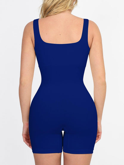 Naadloze One-Piece Sport Jumpsuit of Romper met vierkante hals